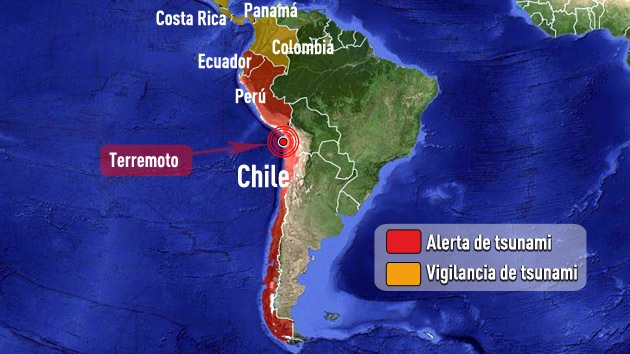 Un sismo de magnitud 8,2 sacude Chile y Perú