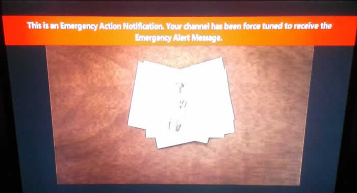 Mensaje de alerta de emergencia reportado por usuario